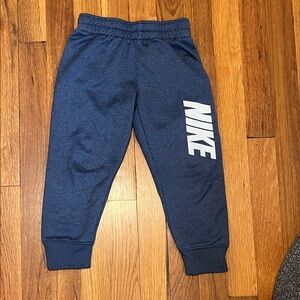 Nike Kids Navy Joggers with White Logo